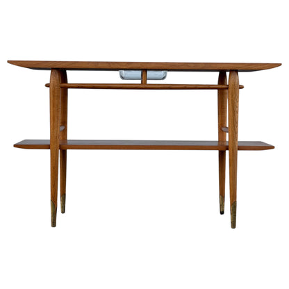 Frisman Vintage Unusual Console Table by Lane from the "Copenhagen" Collection ca' 1950's