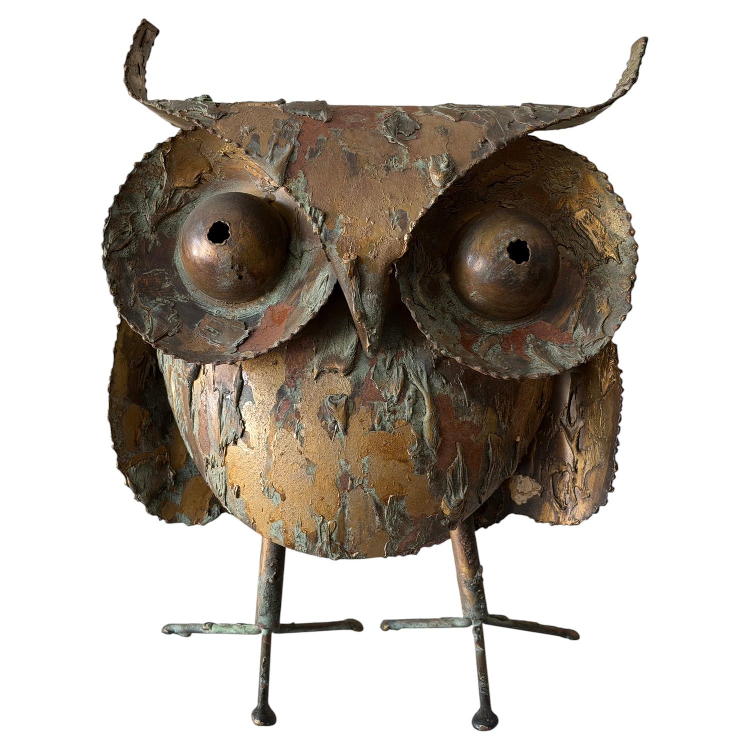 Frisman Vintage A Brutalist Owl By Jere Signed 1967 Large!