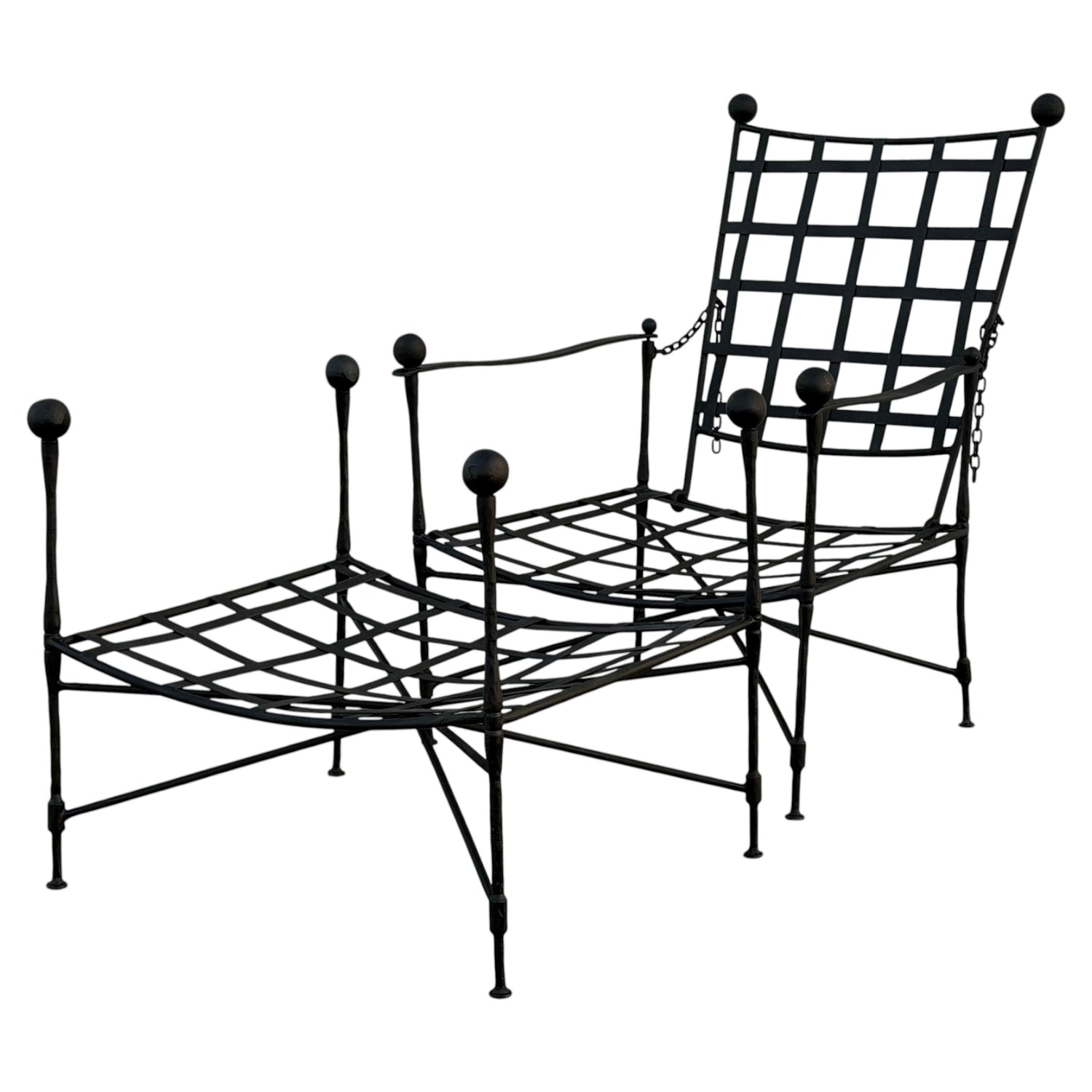 Frisman Vintage Classic Mario Papperzini Amalfi Lounge Chair And Ottoman for Salterini, 1950's