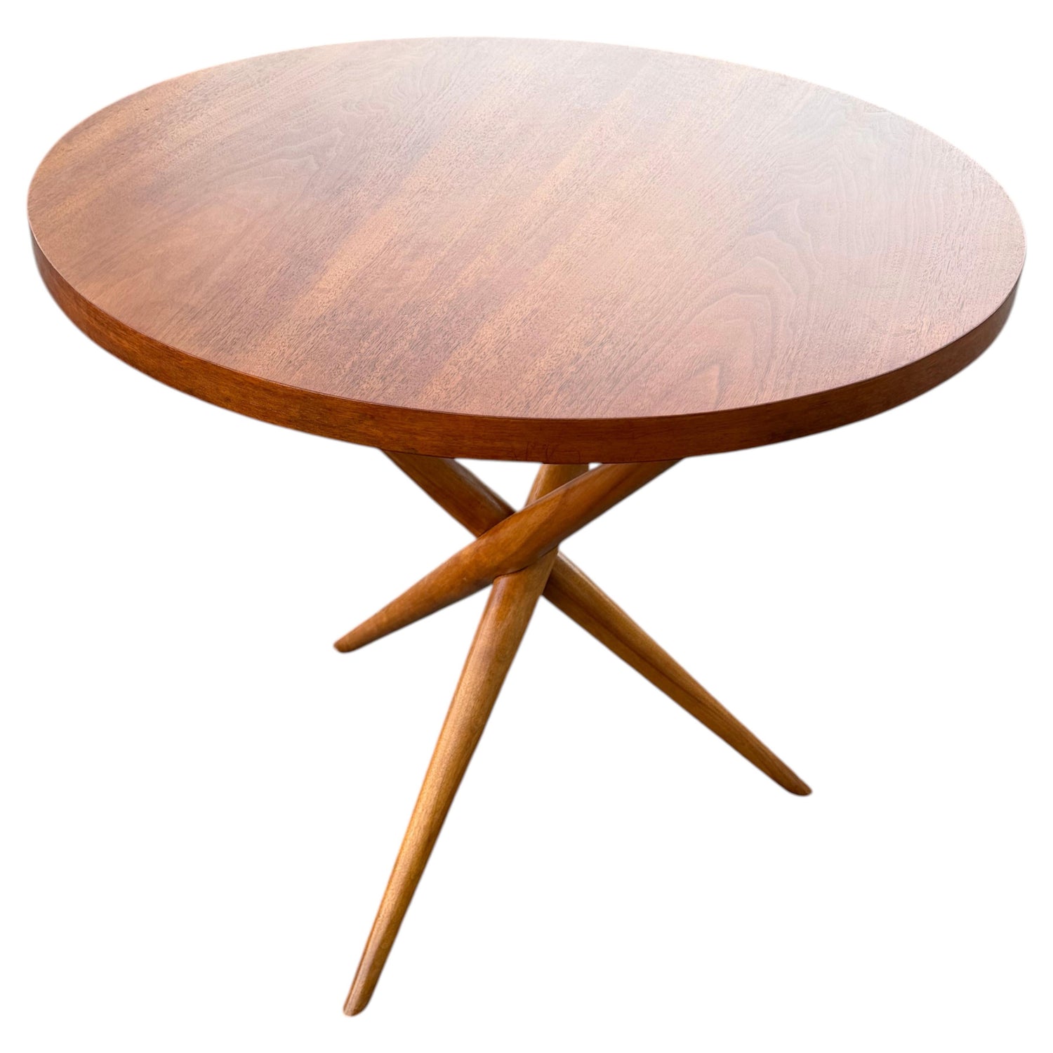 Frisman Vintage Original Tripod Table By T.H.Robsjohn-Gibbings Walnut 1953 Classic
