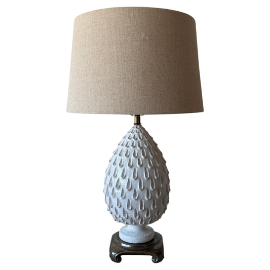 Frisman Vintage Italian Glazed Ceramic Pineapple Lamp ca' 1960's