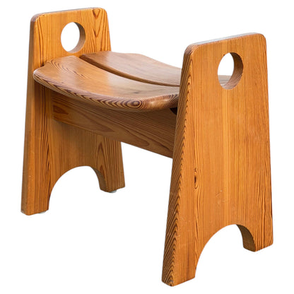 Frisman Vintage Gilbert Marklund Pine Stool Sweden ca' 1970's