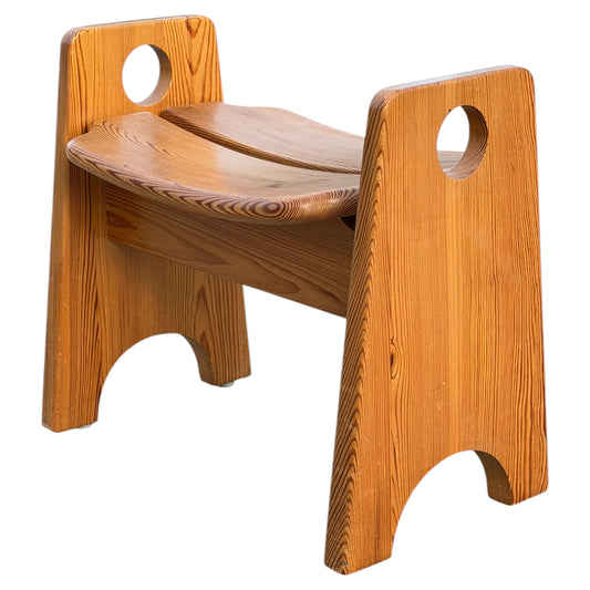Frisman Vintage Gilbert Marklund Pine Stool Sweden ca' 1970's