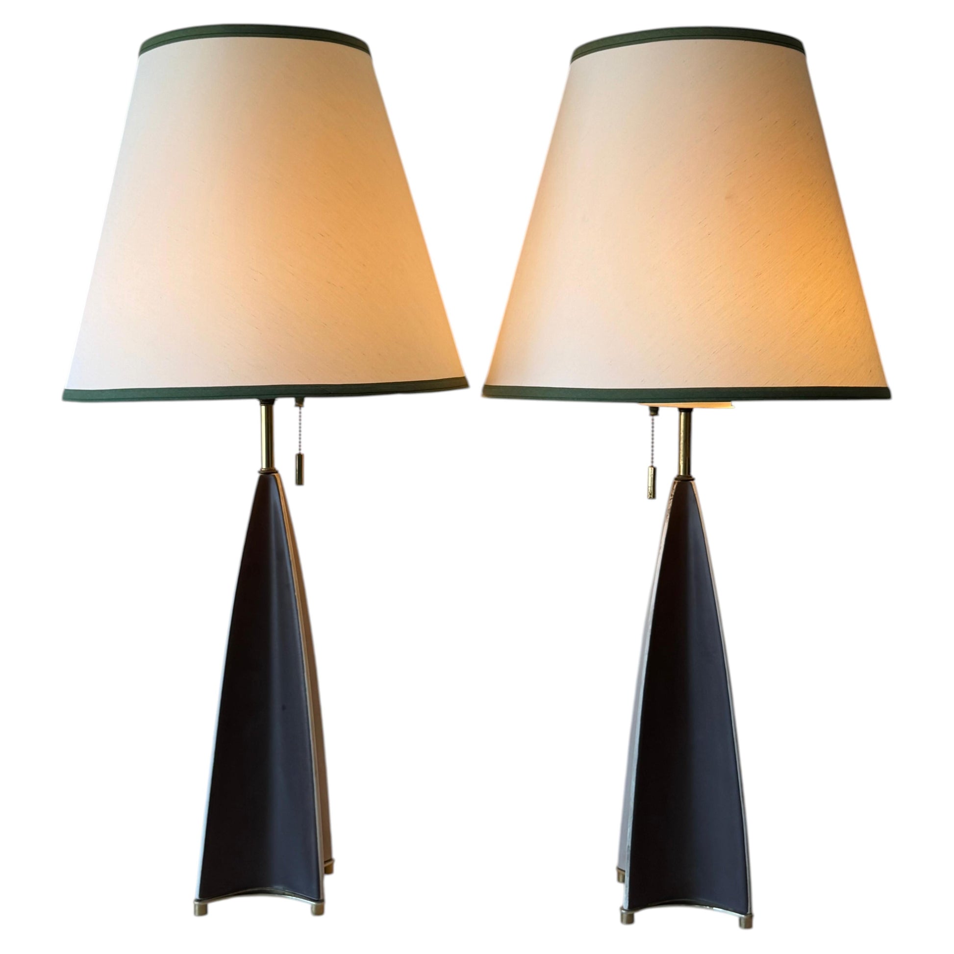Frisman Vintage An Original Pair Of Gerald Thurston Lightolier "Fin" Lamps ca' 1950's