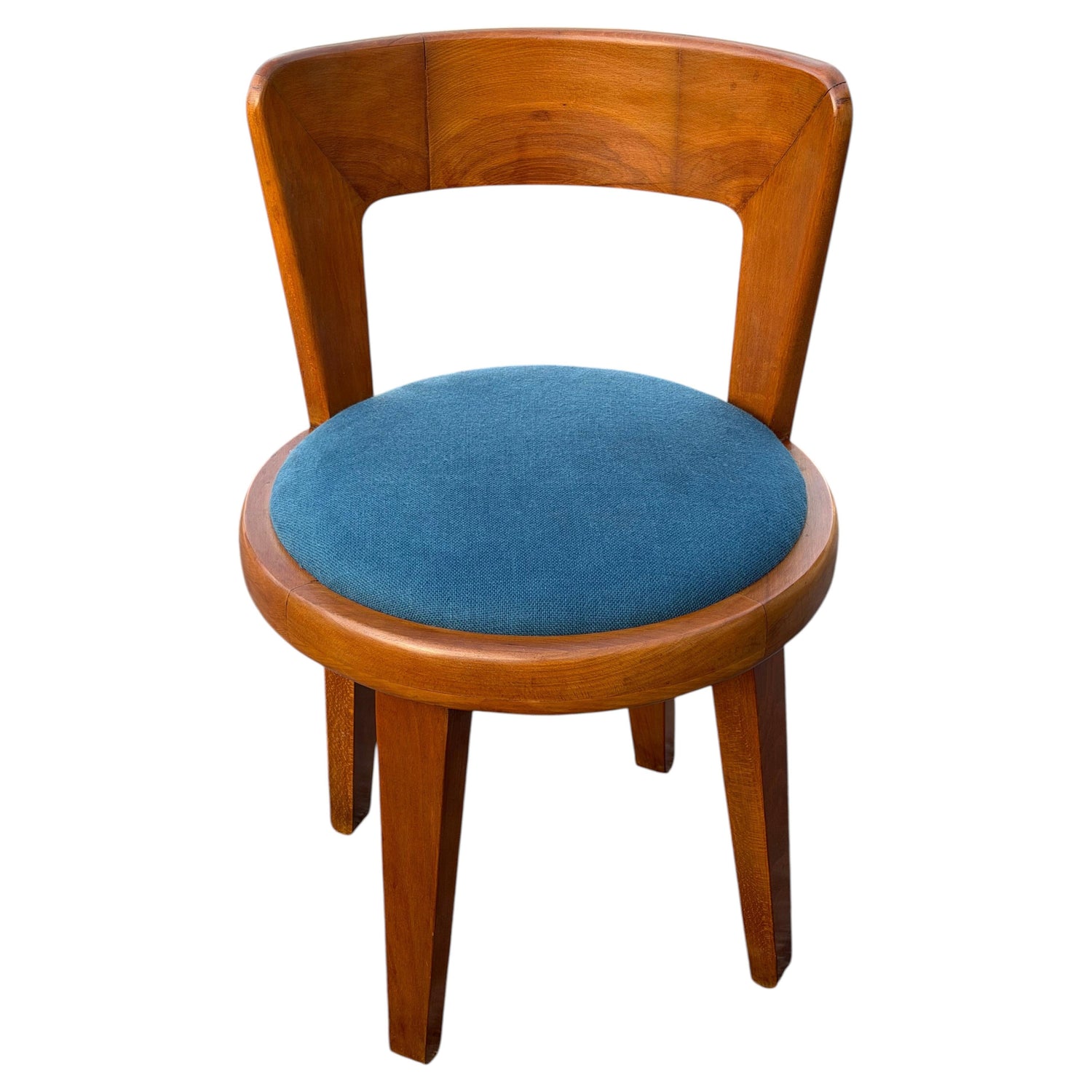 Frisman Vintage Mid-Century Modern Vanity Swivel Chair By Edward Wormley For Drexel ca' 1950's