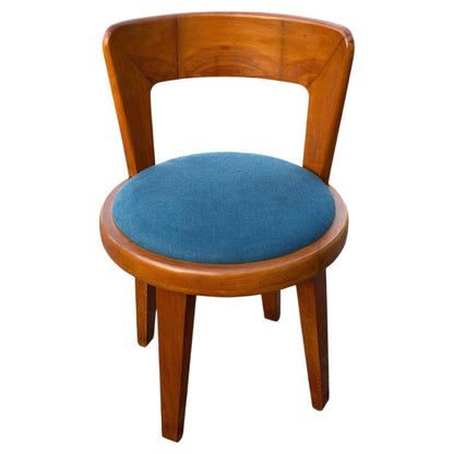 Frisman Vintage Mid-Century Modern Vanity Swivel Chair By Edward Wormley For Drexel ca' 1950's