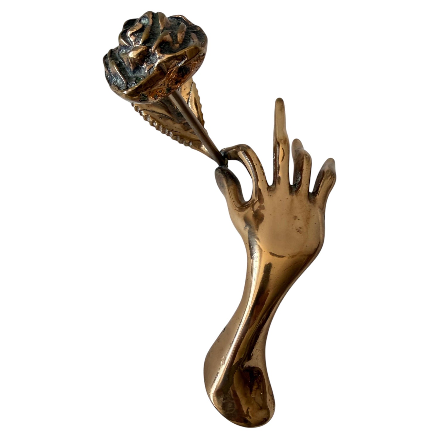 Frisman Vintage Stylized Bronze Hand Sculpture By Yves Lohé 1970's