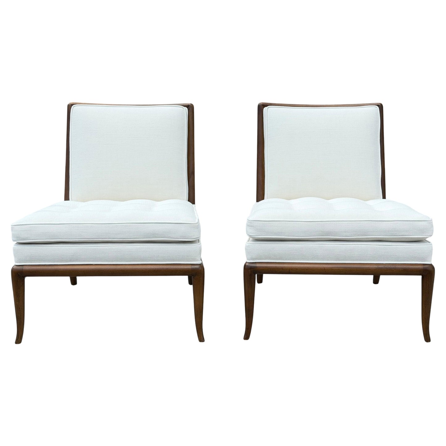 Frisman Vintage A Classic Pair of Original T.H. Robsjohn-Gibbings Slipper Chairs for Widdicomb