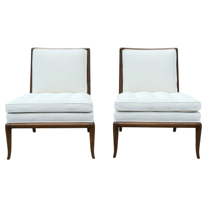 Frisman Vintage A Classic Pair of Original T.H. Robsjohn-Gibbings Slipper Chairs for Widdicomb