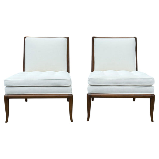 Frisman Vintage A Classic Pair of Original T.H. Robsjohn-Gibbings Slipper Chairs for Widdicomb