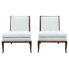 A Classic Pair of Original T.H. Robsjohn-Gibbings Slipper Chairs for Widdicomb