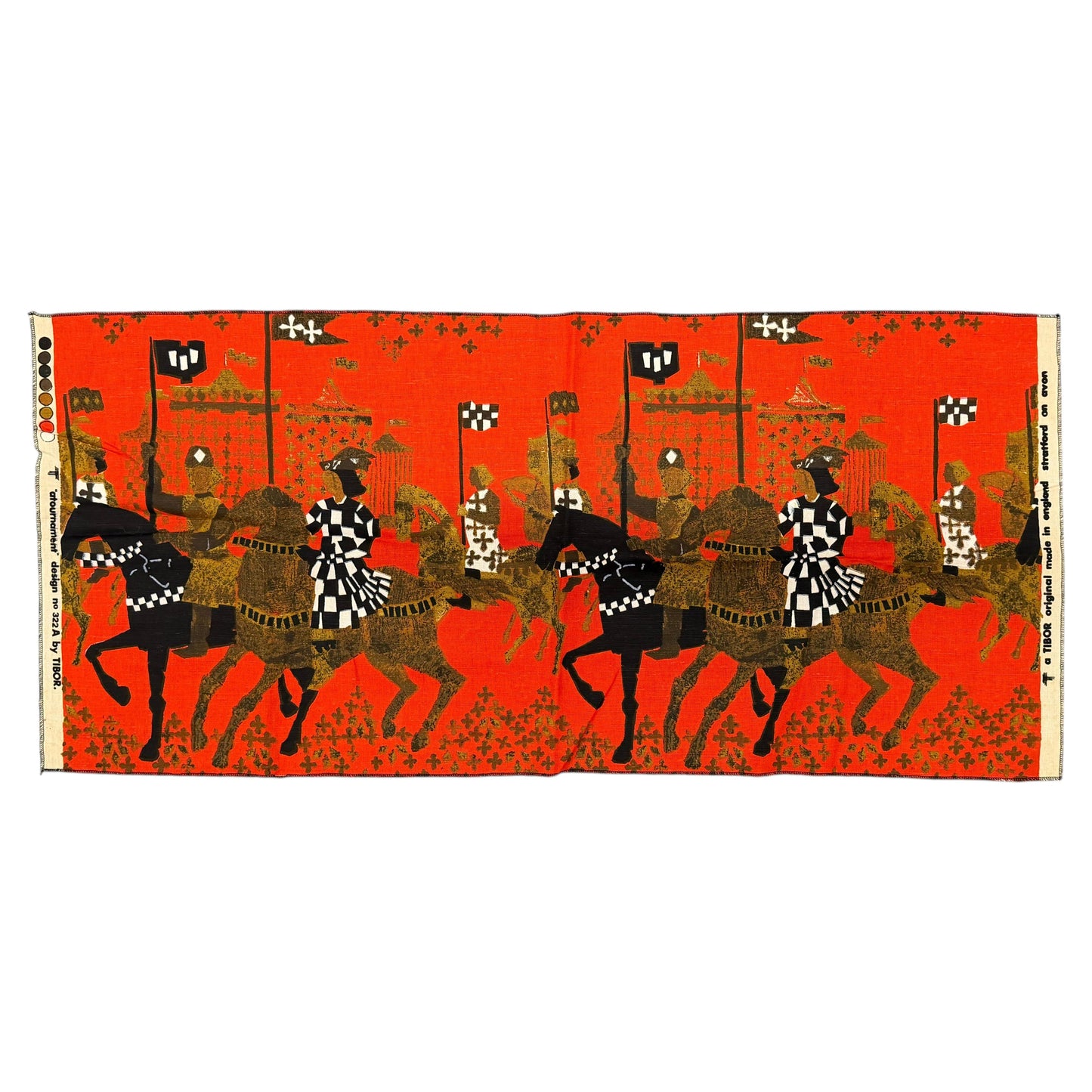 Frisman Vintage Mid-Century Modern Tibor Reich "A Tournament" Textile Wall Art circa 1960s