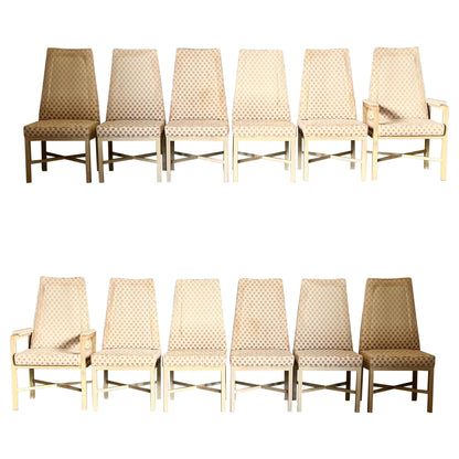 Set of 12 Dunbar Dining Chairs Designed by Roger Sprunger