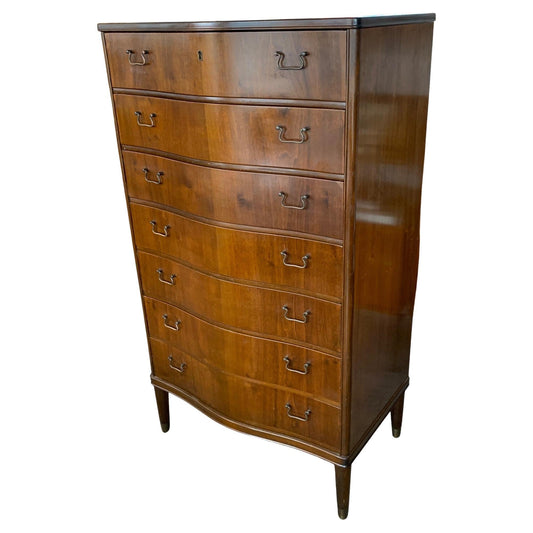 Tall Danish Seven Drawer Chest