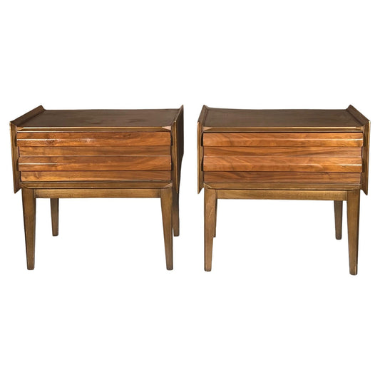 A Pair Of Sculptural Night Stands By Lane Altavista