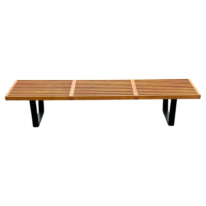 Six Foot George Nelson Classic Slat Bench 1950's Original