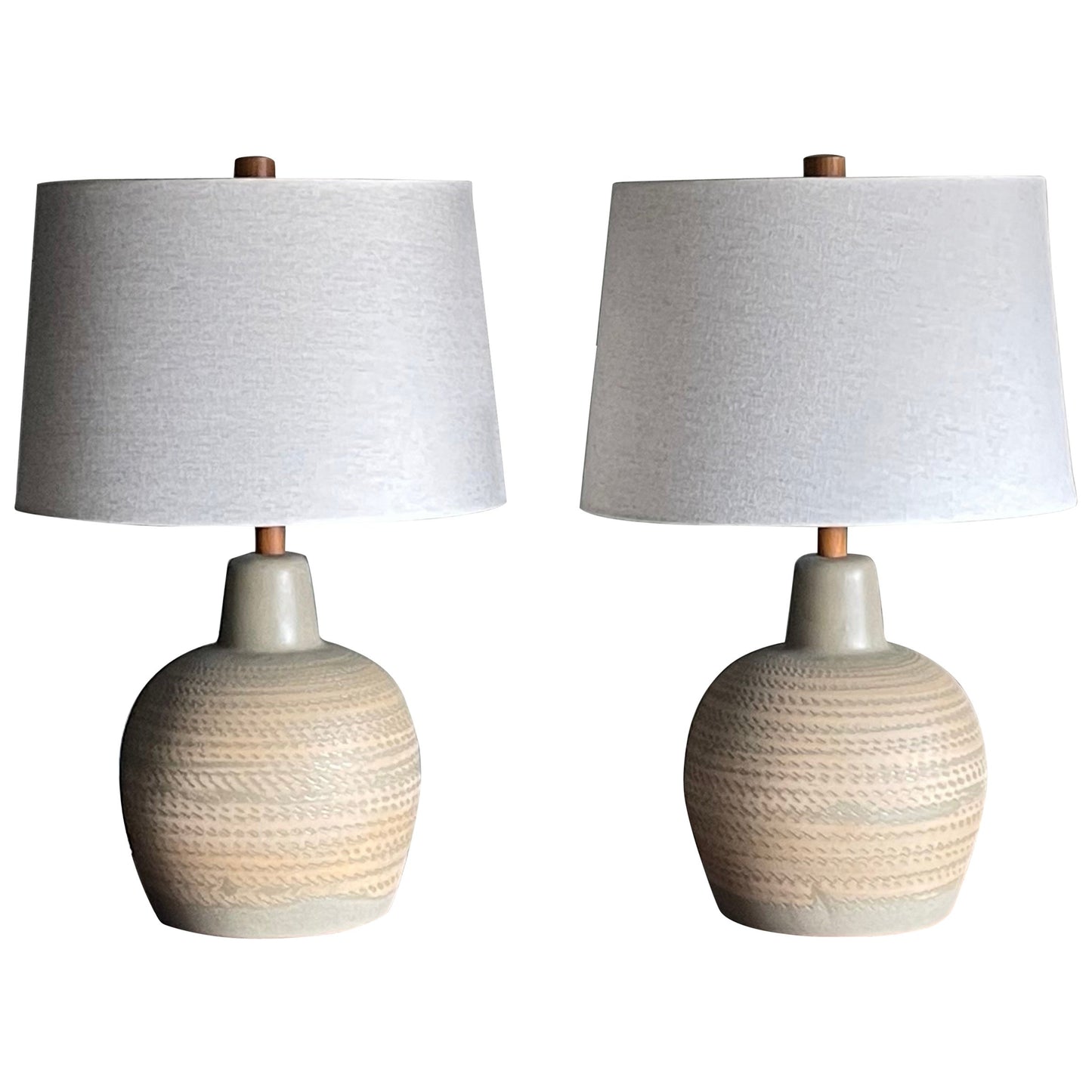 Jane and Gordon Martz Ceramic Table Lamps, a Pair