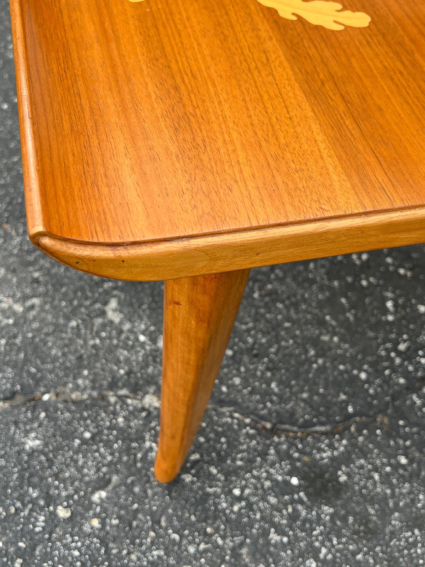 A Pair Of Unusual Italian Side Tables With Inlay Ca' 1940's