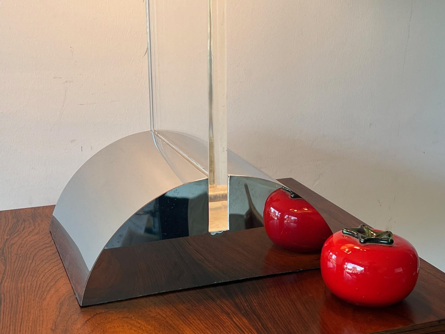 George Kovacs Lucite And Chrome Table Lamp ca' 1970's