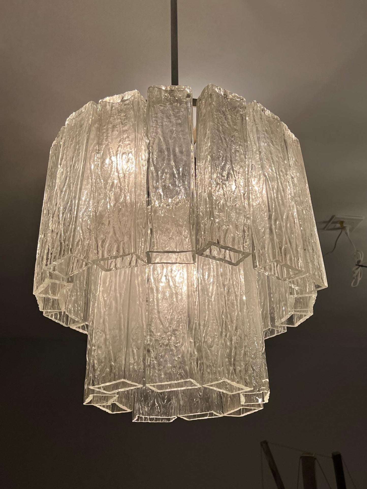 Italian Vintage 1970's Chandelier Murano Venini