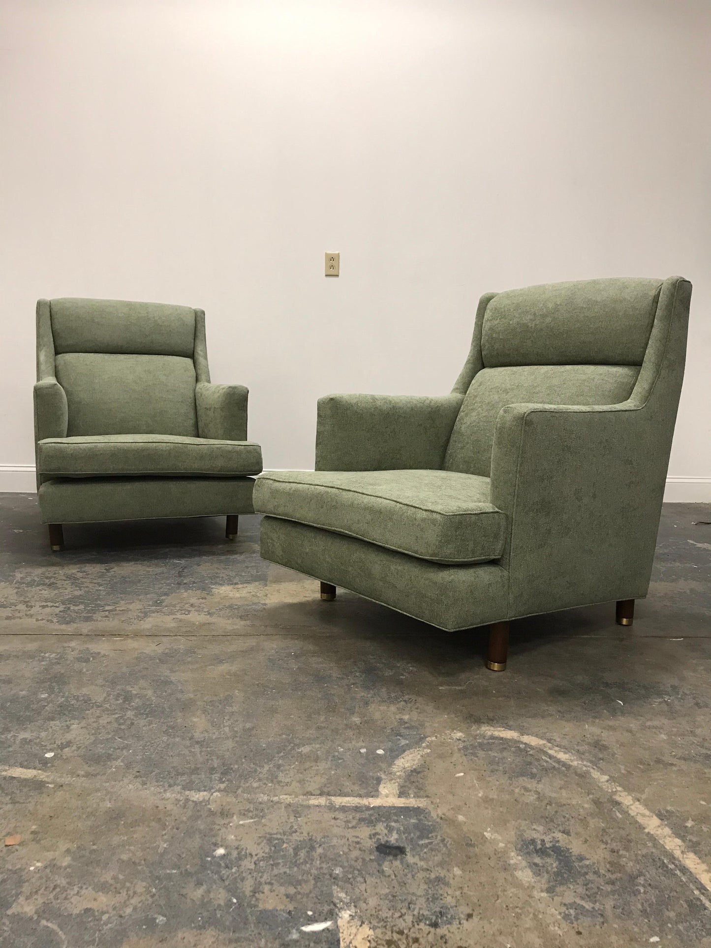 Scarce Large Scale Lounge Chairs by Edward Wormley for Dunbar