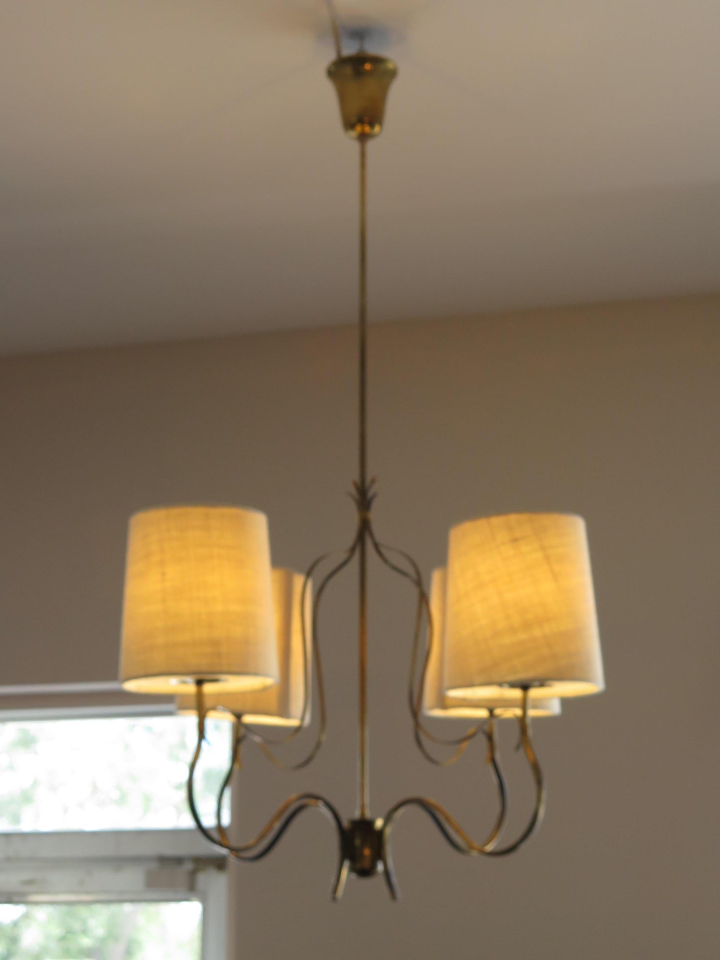 Elegant Paavo Tynell Four Arm Chandelier 9001/4 Taito