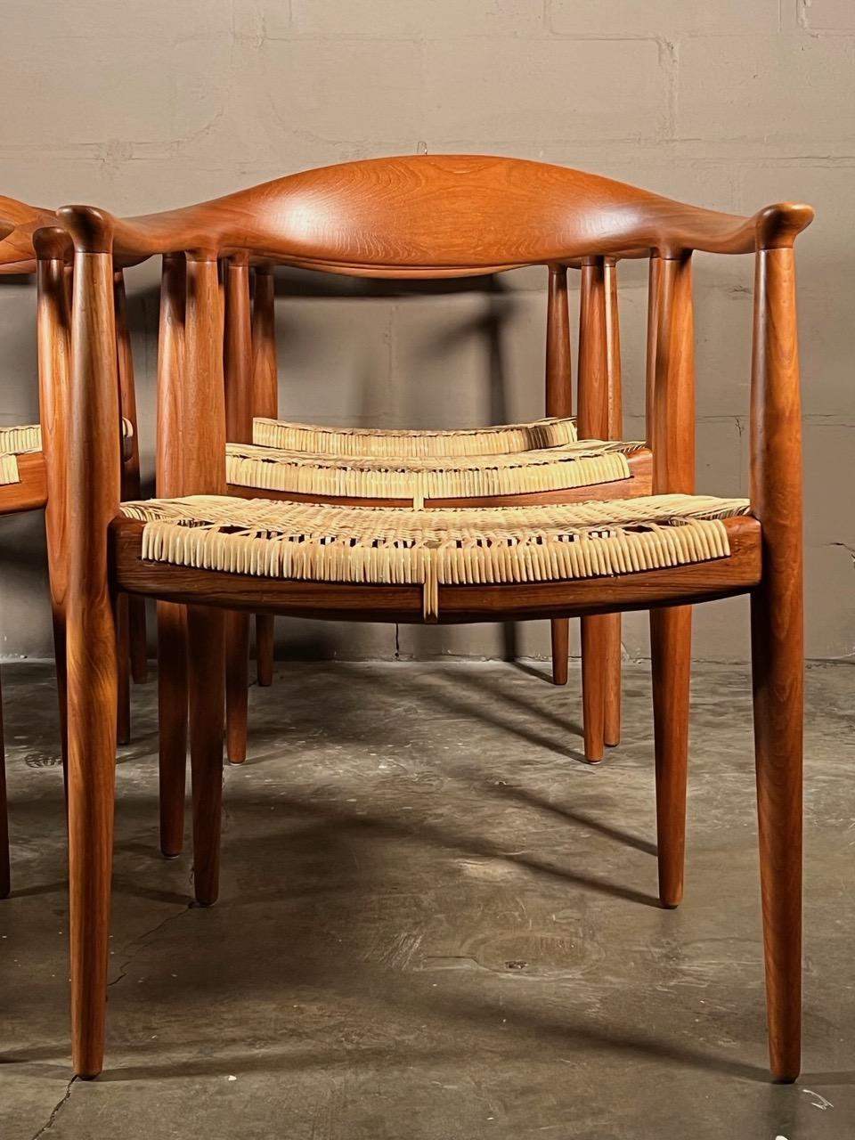 Set of Six Classic Chairs by Hans Wegner Johannes Hansen, Denmark