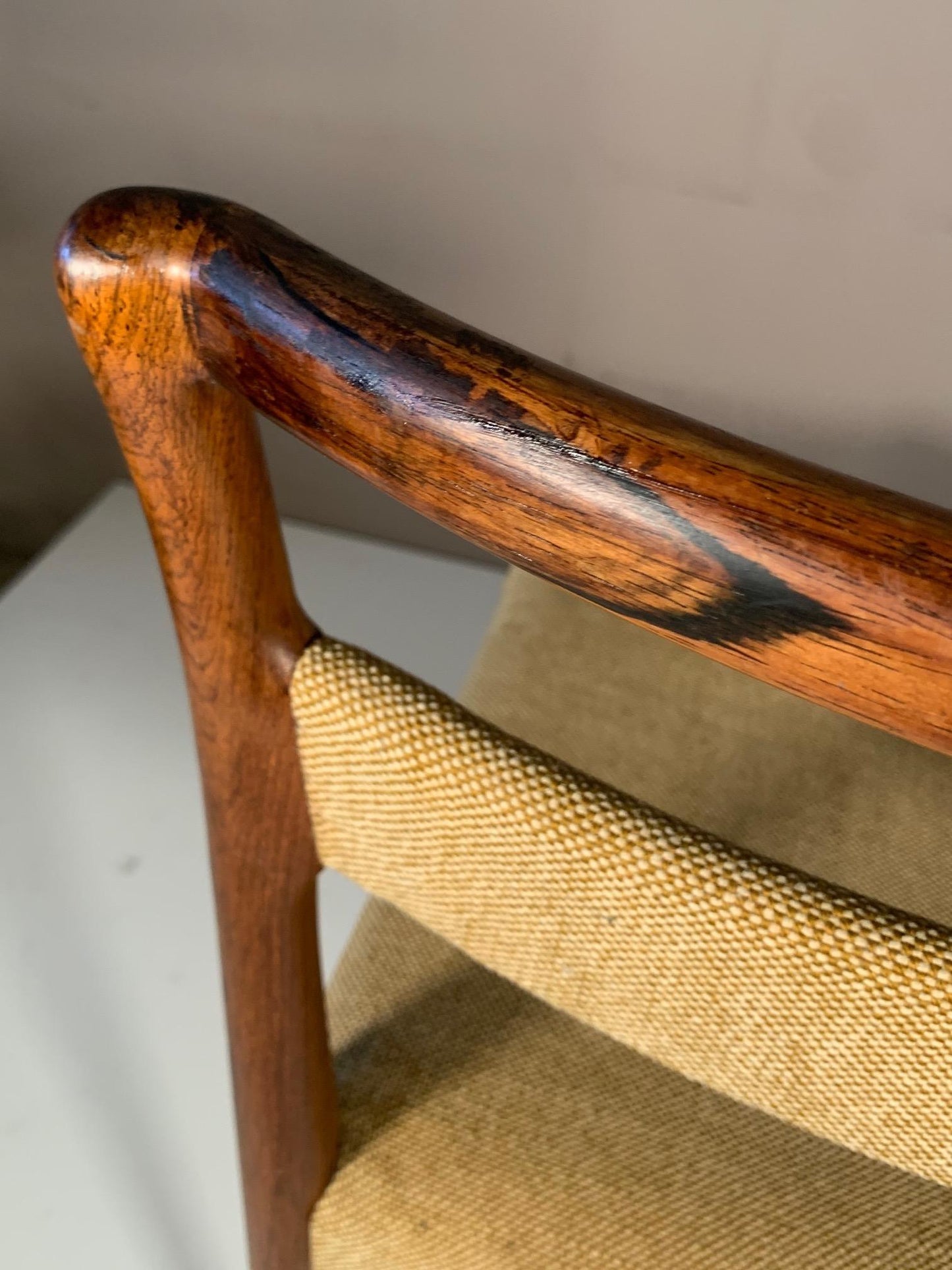 Set of Four Dining Chairs by Kai Kristiansen in Brazilian Rosewood