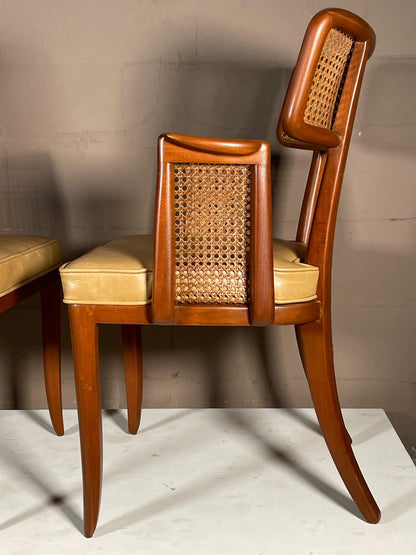 Set of Eight Caned Back Dunbar Dining Chairs