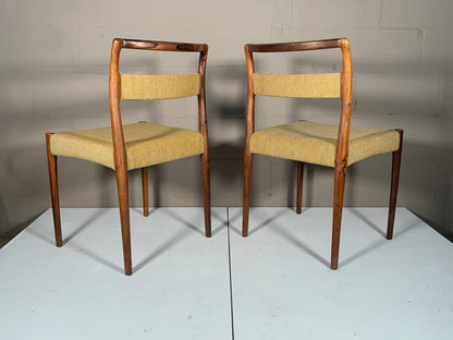 Set of Four Dining Chairs by Kai Kristiansen in Brazilian Rosewood