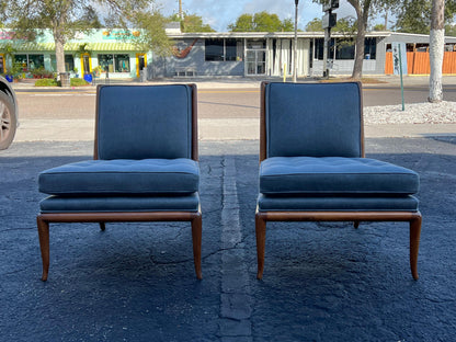 A Pair of T.H. Robsjohn-Gibbings Classic Slipper Chairs