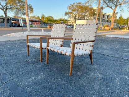 A Pair Of T.H.Robsjohn-Gibbings Strap Lounge Chairs Vintage 1950's