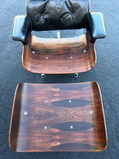 Original Charles Eames Herman Miller Lounge Chair and Ottoman 1950's