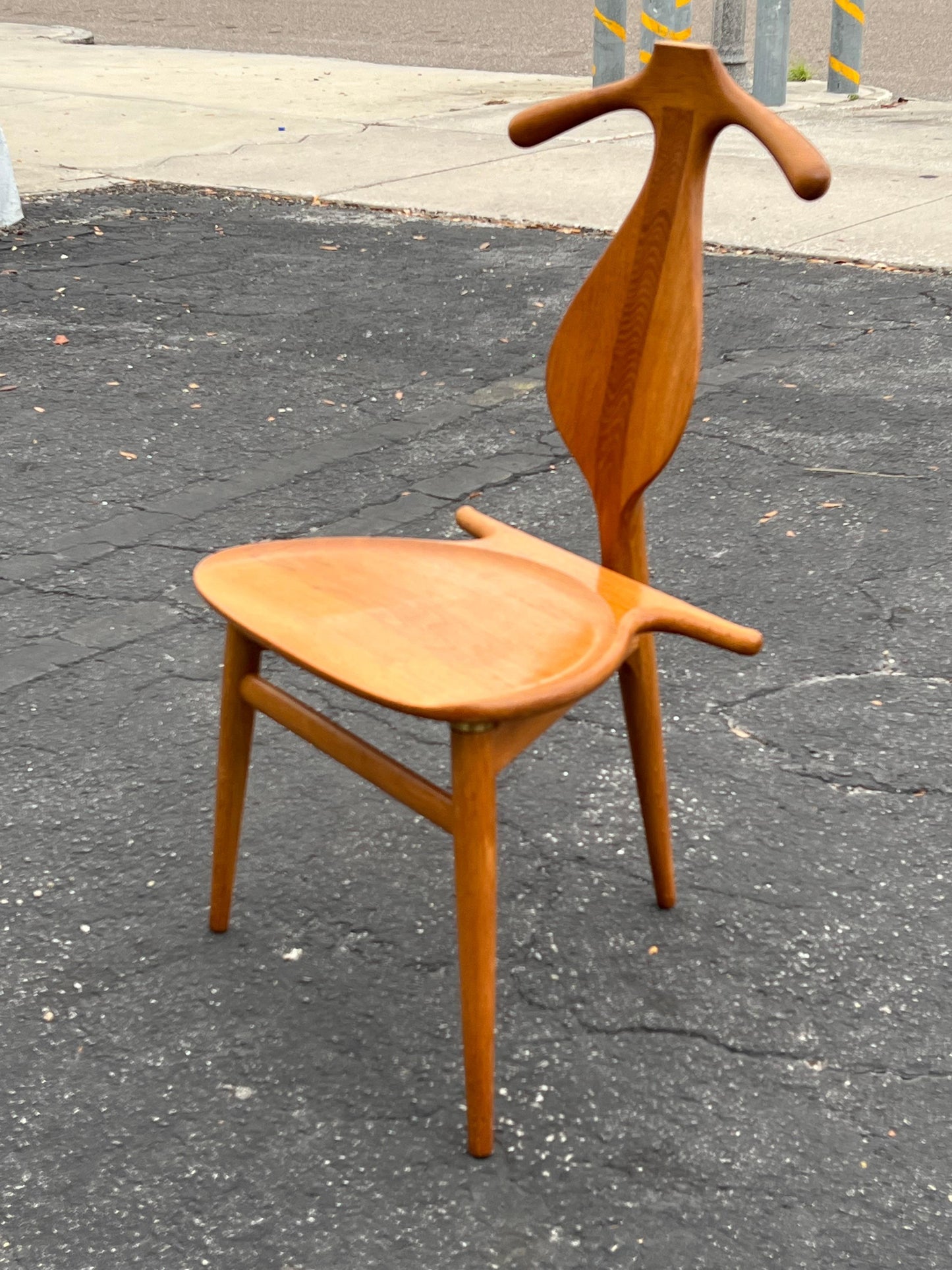 A Vintage Hans Wegner Oak Valet Chair By Johannes Hansen