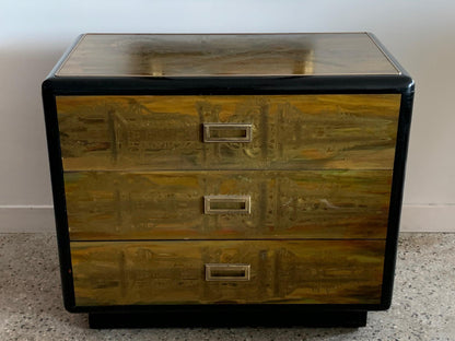 Mastercraft Chest and Matching Mirror by Berhardt Rohne