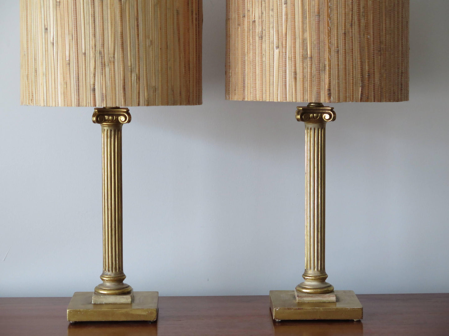 Pair of Maison Jansen Table Column Lamps