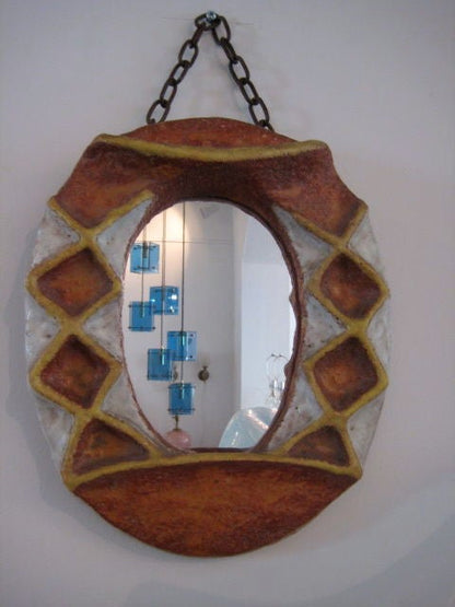 A Ceramic Mirror by Isabelle Ferlay Vallauris