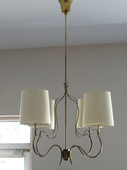 Elegant Paavo Tynell Four Arm Chandelier 9001/4 Taito