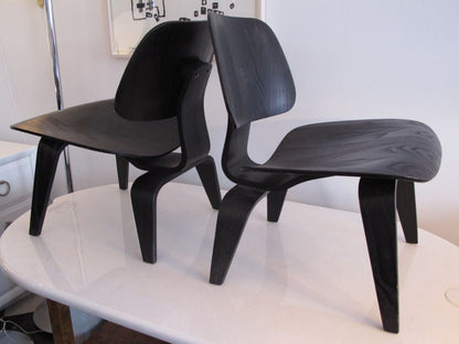 A Pair of Charles Eames LCW's Early Original Examples Evans