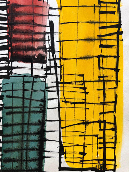 Robert Freiman Watercolor and Ink on Paper, 1957