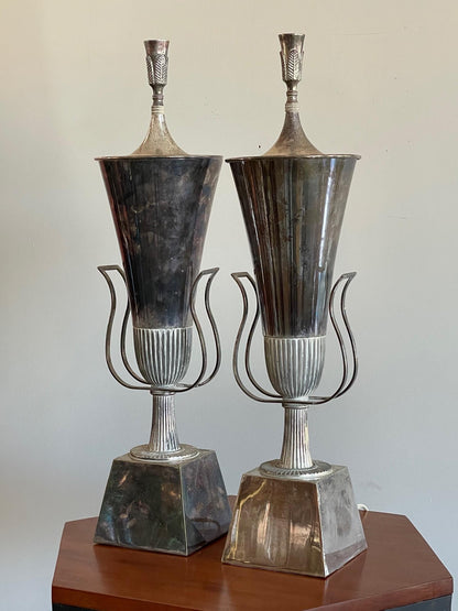 Pair of Tommi Parzinger Urn Lamps