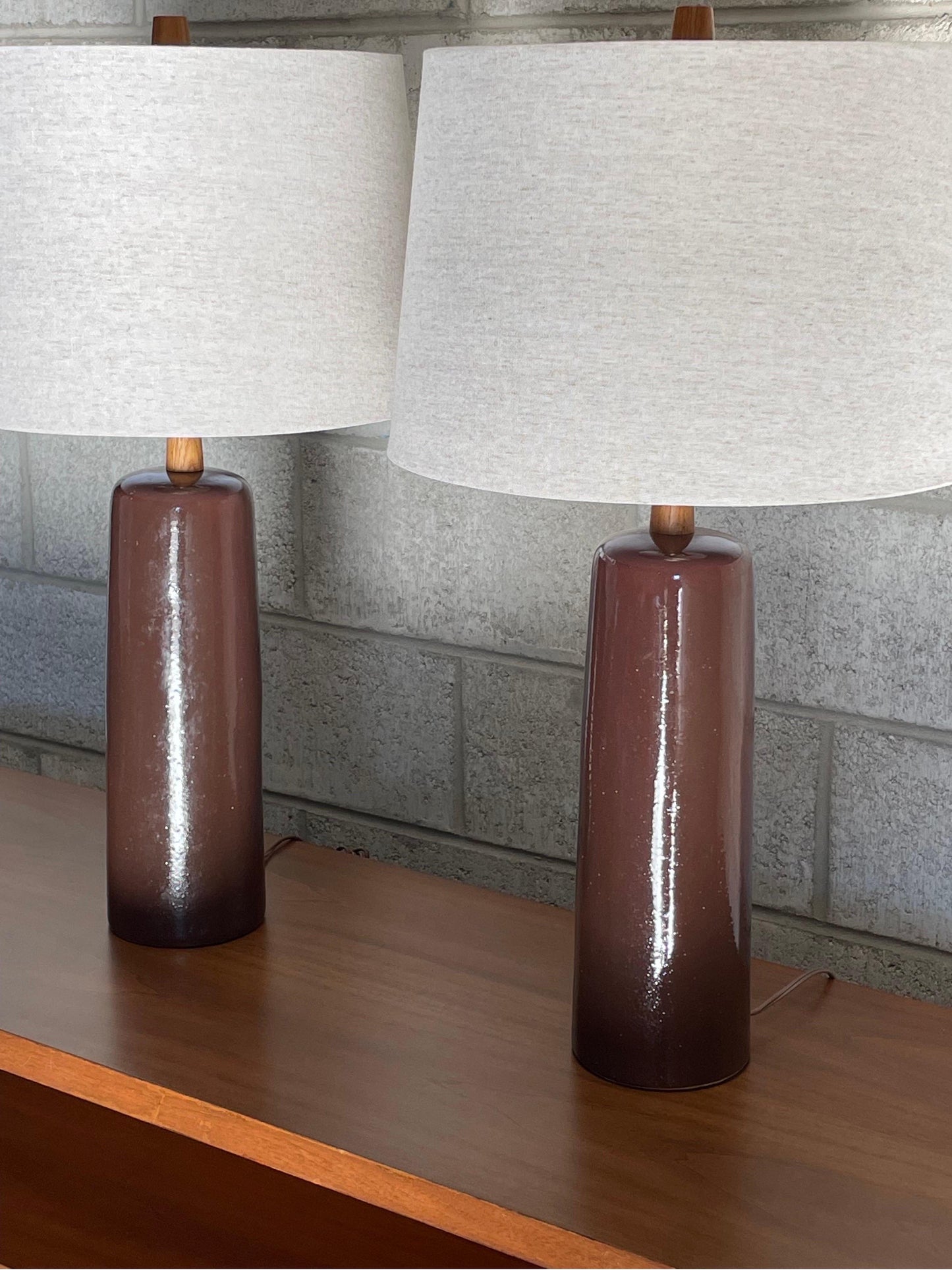 Jane and Gordon Martz Large Table Lamps, Marshall Studios, Ceramic