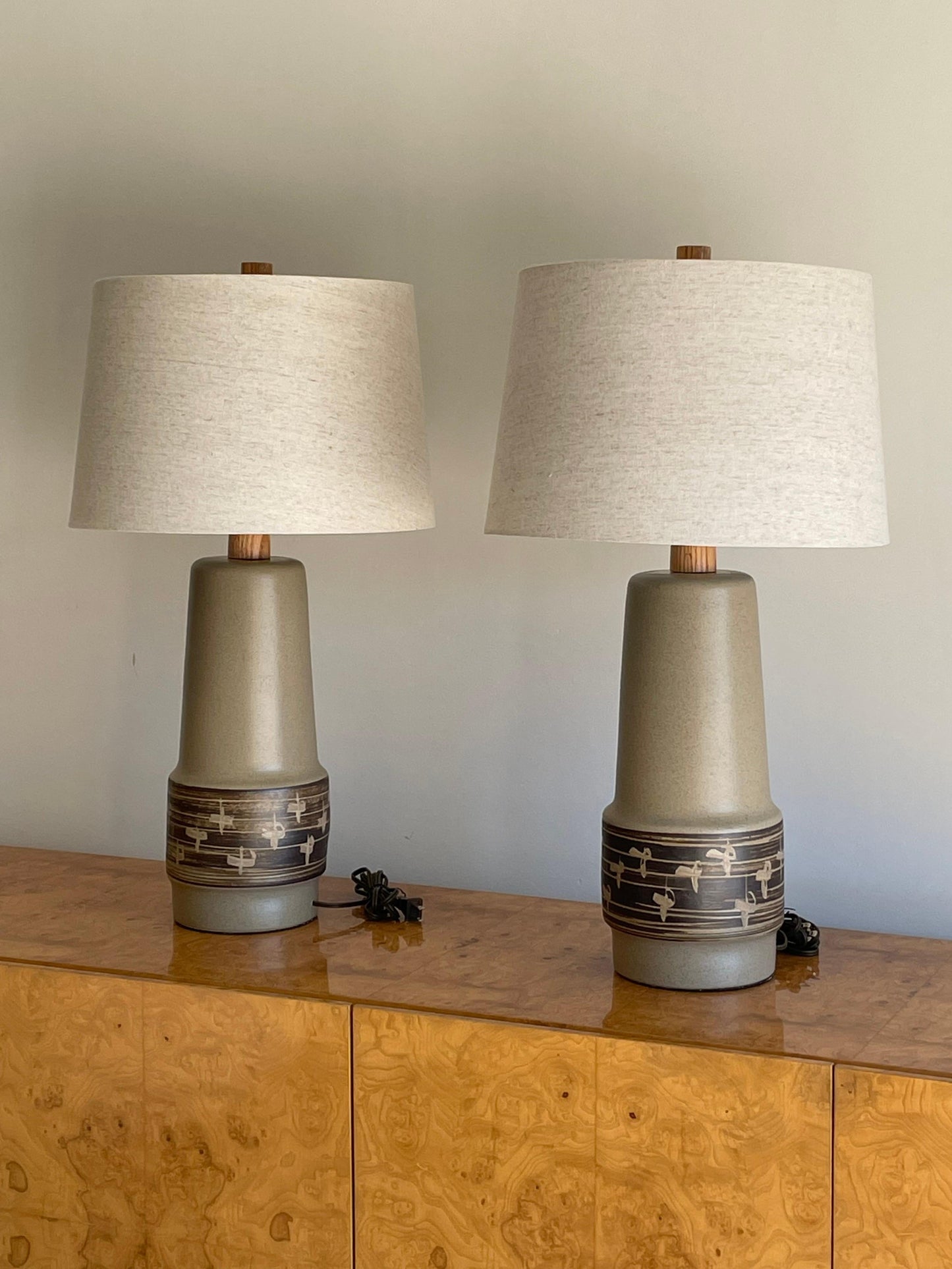 Jane and Gordon Martz Pair of Ceramic Table Lamps