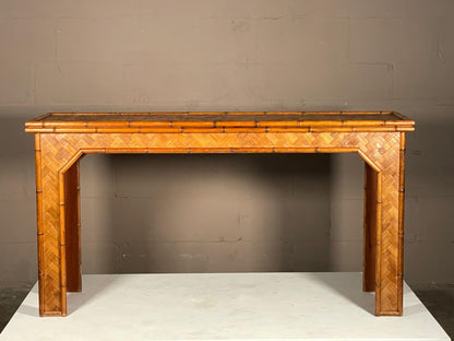 Unusual Bamboo Console Table