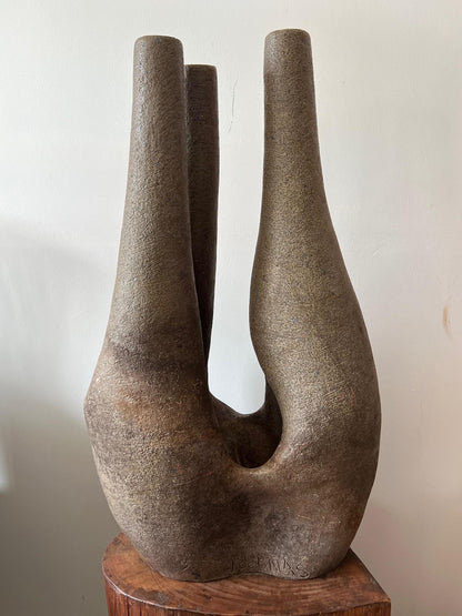 Large Scale Stoneware Vessel By Ildiko De Balas