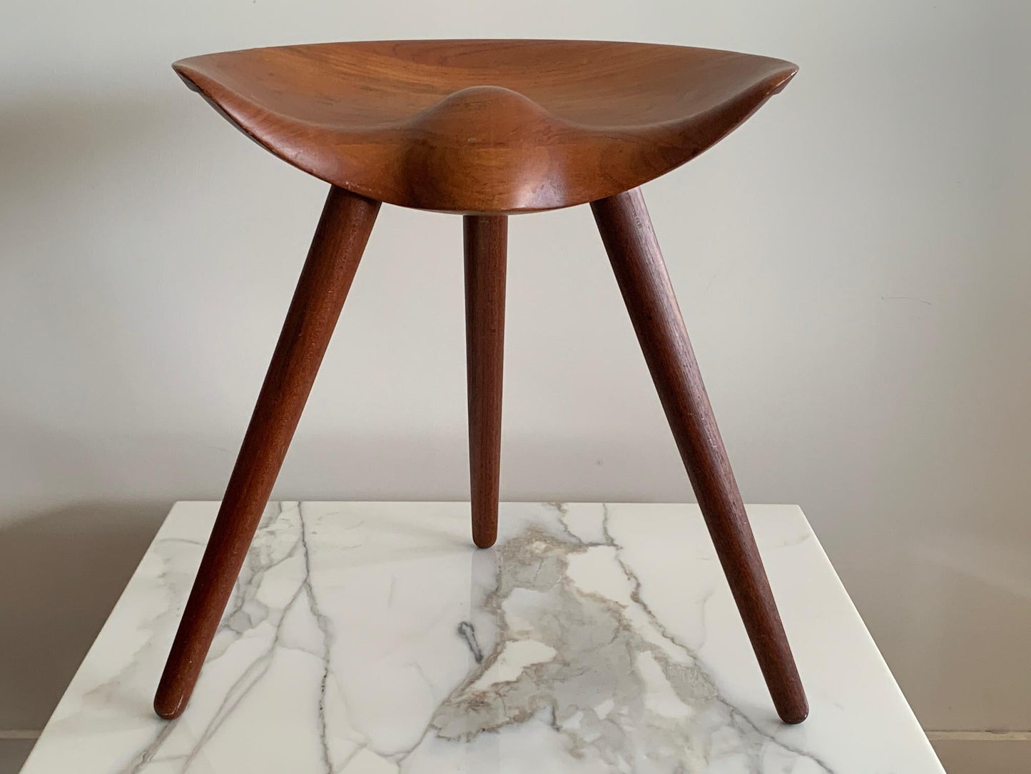 Mogens Lassen Teak Stool for K. Thomsen, Denmark