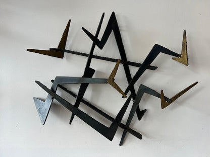 Unusual Brutalist Steel Sculpture