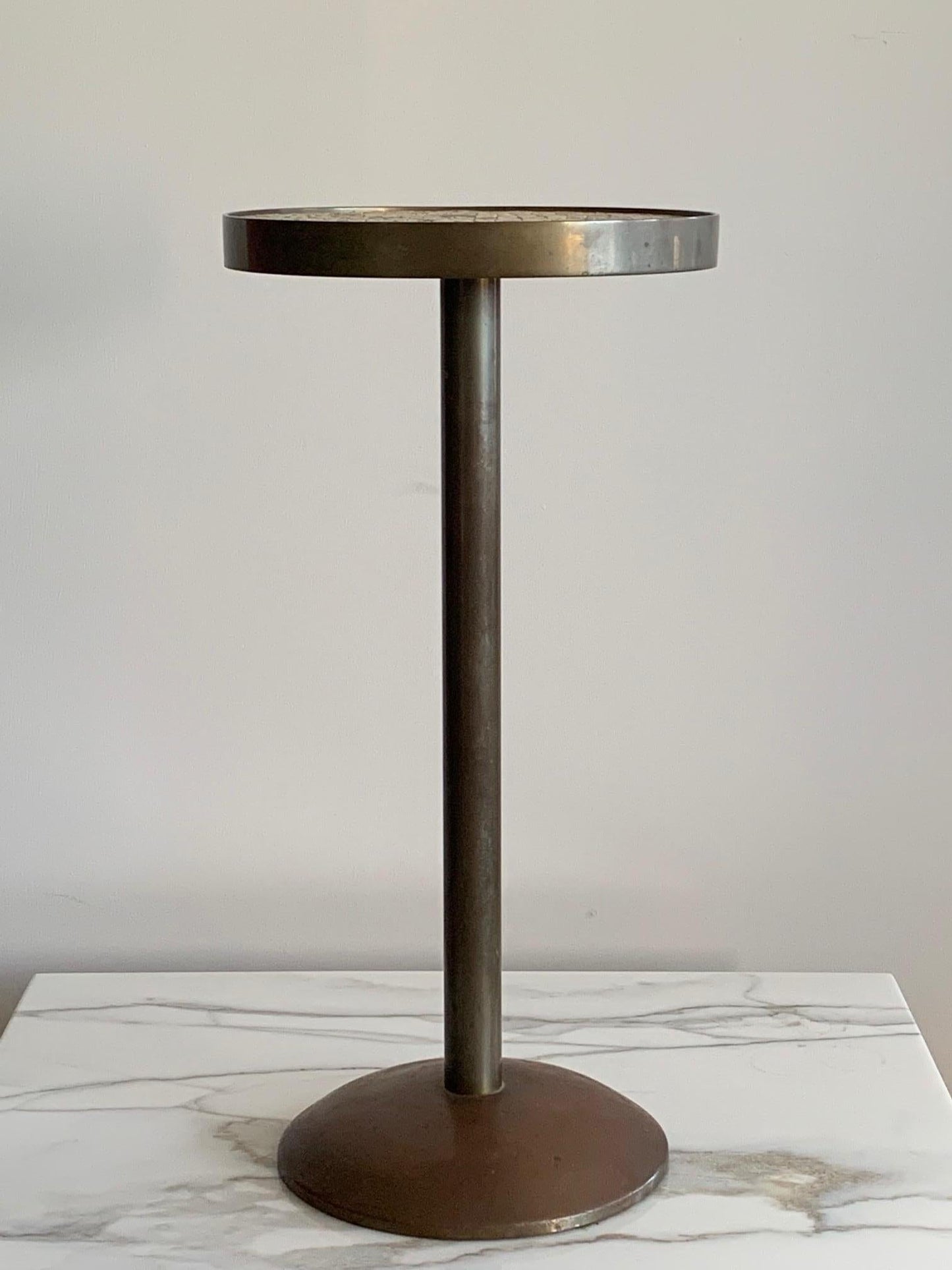 Minimalist Bronze Table with Tile Top