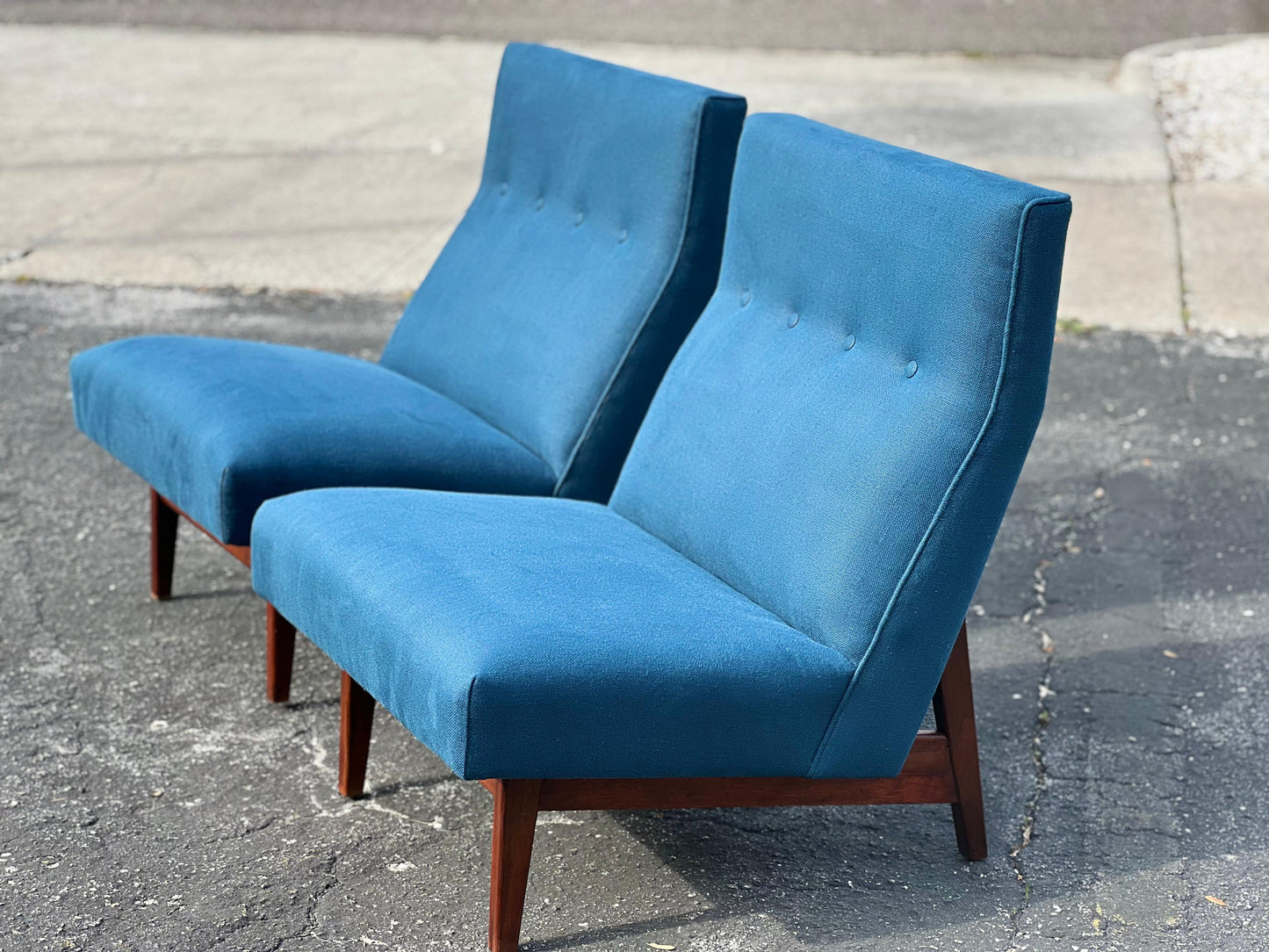 Vintage Classic Armless Chairs by Jens Risom, 1950's