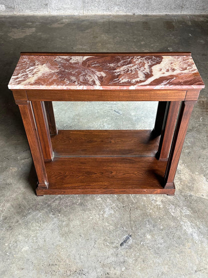 Edward Wormley for Dunbar Rosewood and Red Onyx Mirrored Back Console